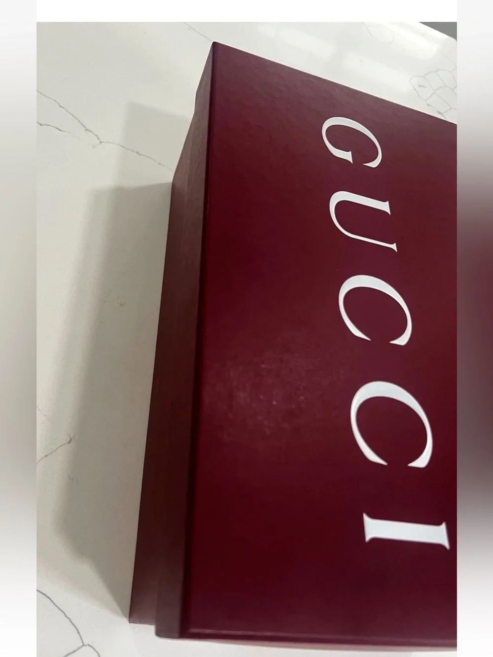 Gucci Authentic Empty Shoe Box Set w/ 2 new Dust Bags Red Burgundy Mens Sneakers